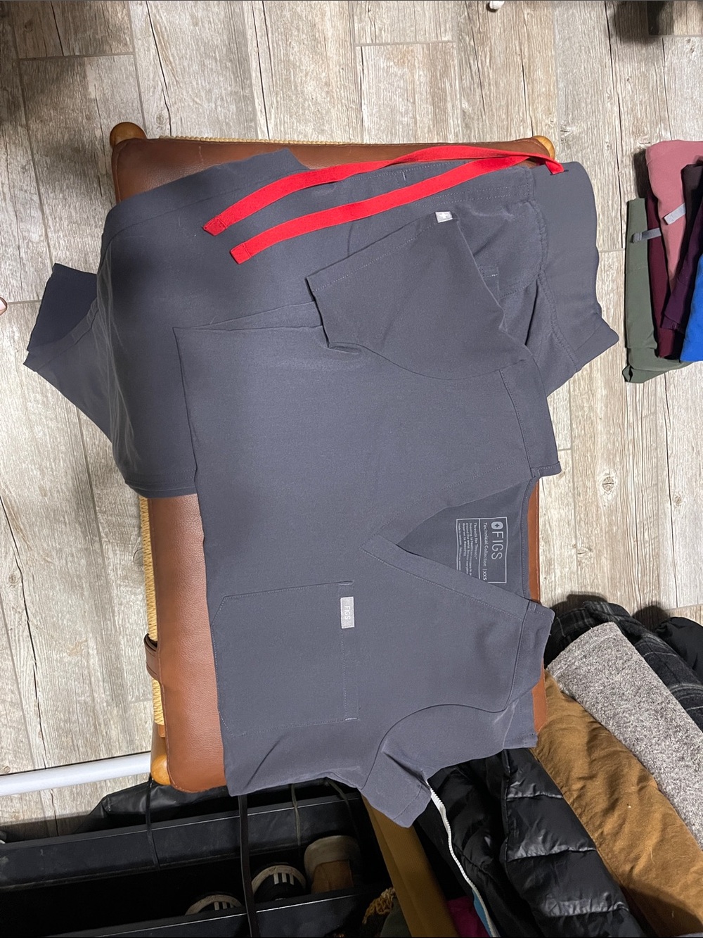 FIGS Charcoal Top with Kade Bottoms